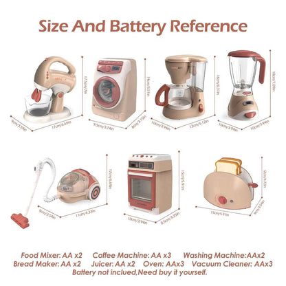 Kids Kitchen Toy Set Mini simulation Household Appliances Toys for children Pretend Play House Interactive Toys for Girls Boys