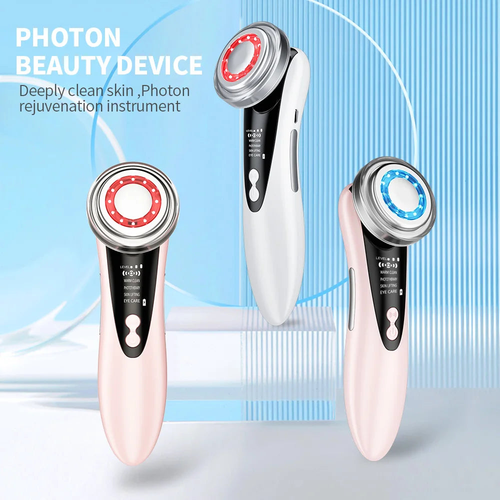 4-in-1 Facial Cleansing Brush with LED Light Therapy