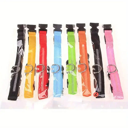 LED Flashing Glow-in-the-Dark Nylon Dog Leash