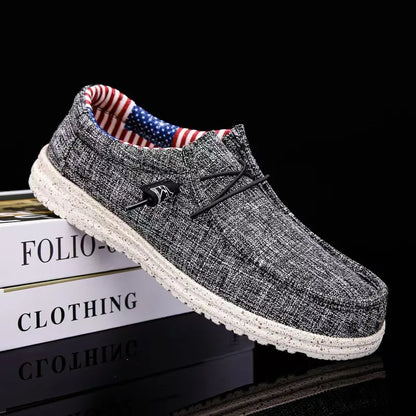 Men's Casual Shoes Lightweight Loafers Soft man Canvas Shoes Vulcanized Shoes for men Driving Flat Shoe Slip-on Outdoor Sneakers