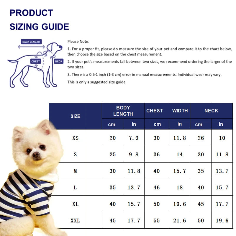 Summer Polo Shirt for Small & Medium Dogs