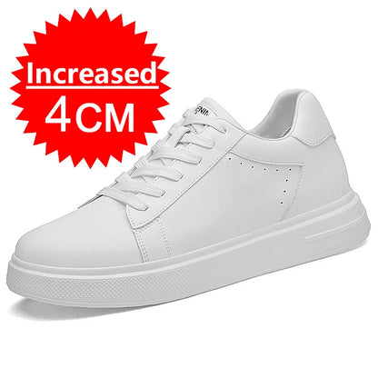 Brand Elevator Shoes Men Heightening Shoes Leather Height Increase 6/8/10cm Lifting Men's Height Increasing Mens Casual Sneakers