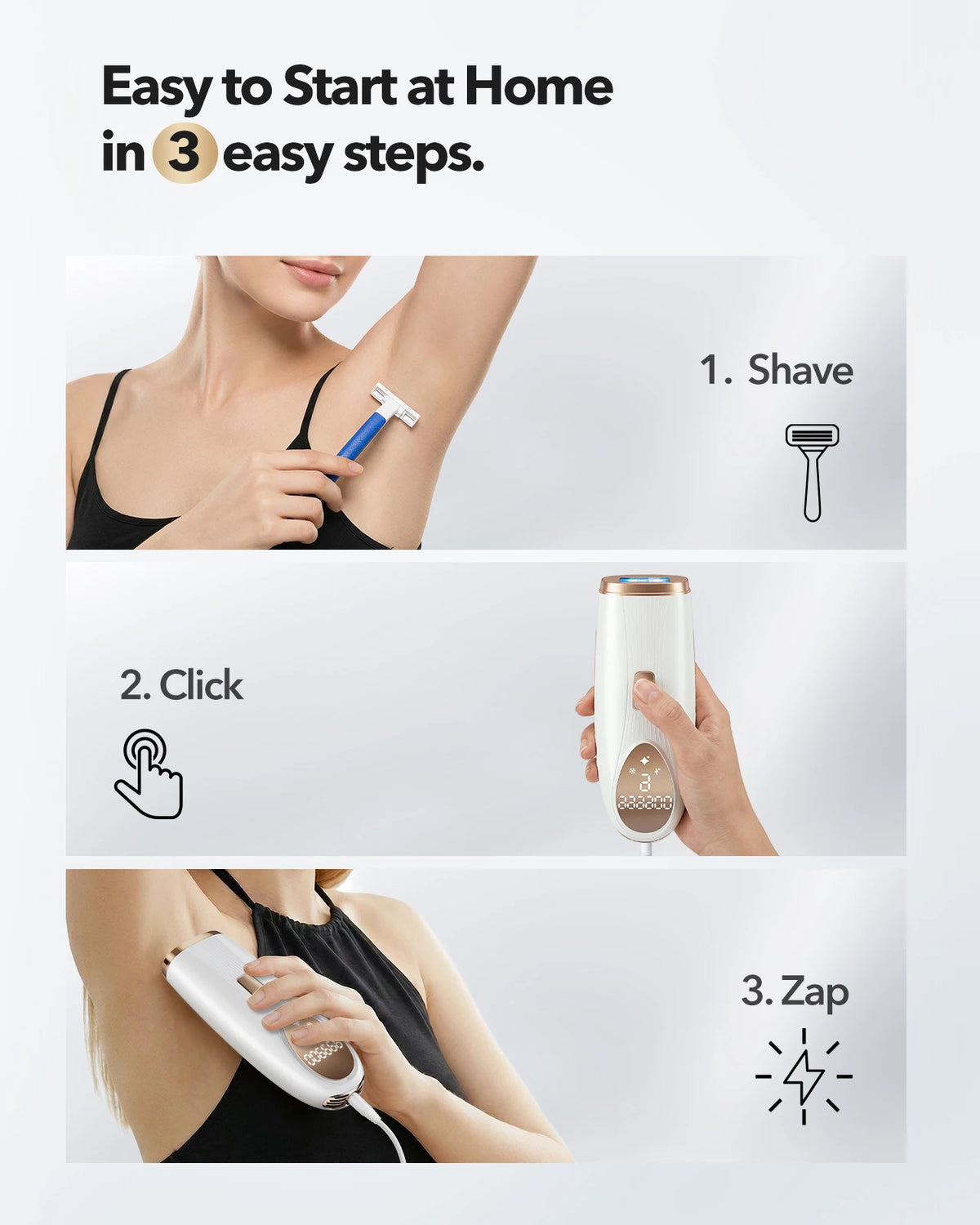 IPL Hair Removal Device with 5° Ice Cooling