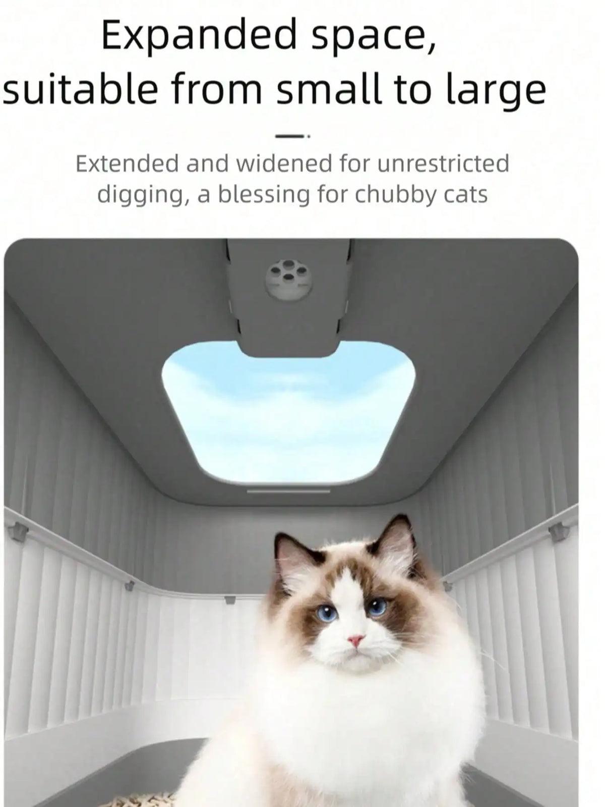 Fully Enclosed Cat Litter Box, Top Entry & Drawer