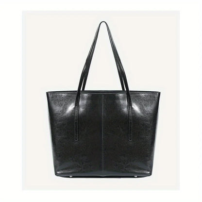 Red Cowhide Leather Tote Bag, Extra Large Capacity