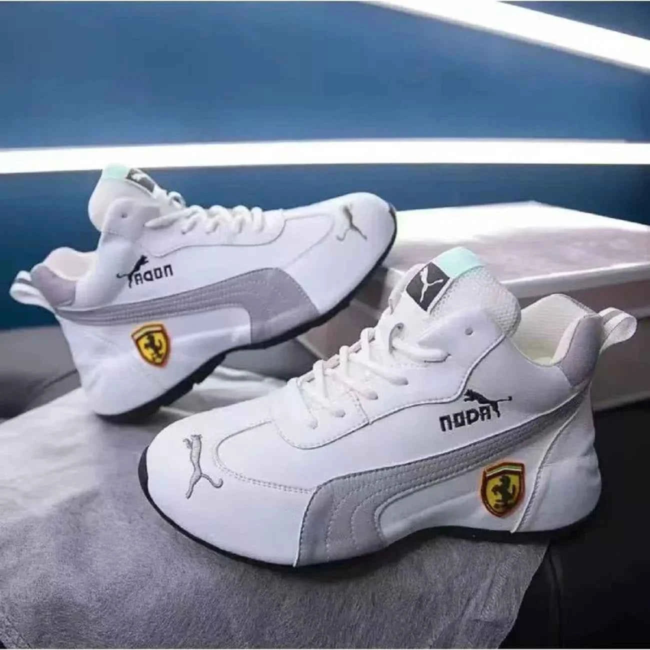 Men's leather surface casual shoes; low-top sports shoes; comfortable white shoes; soft sole men's shoes; new style