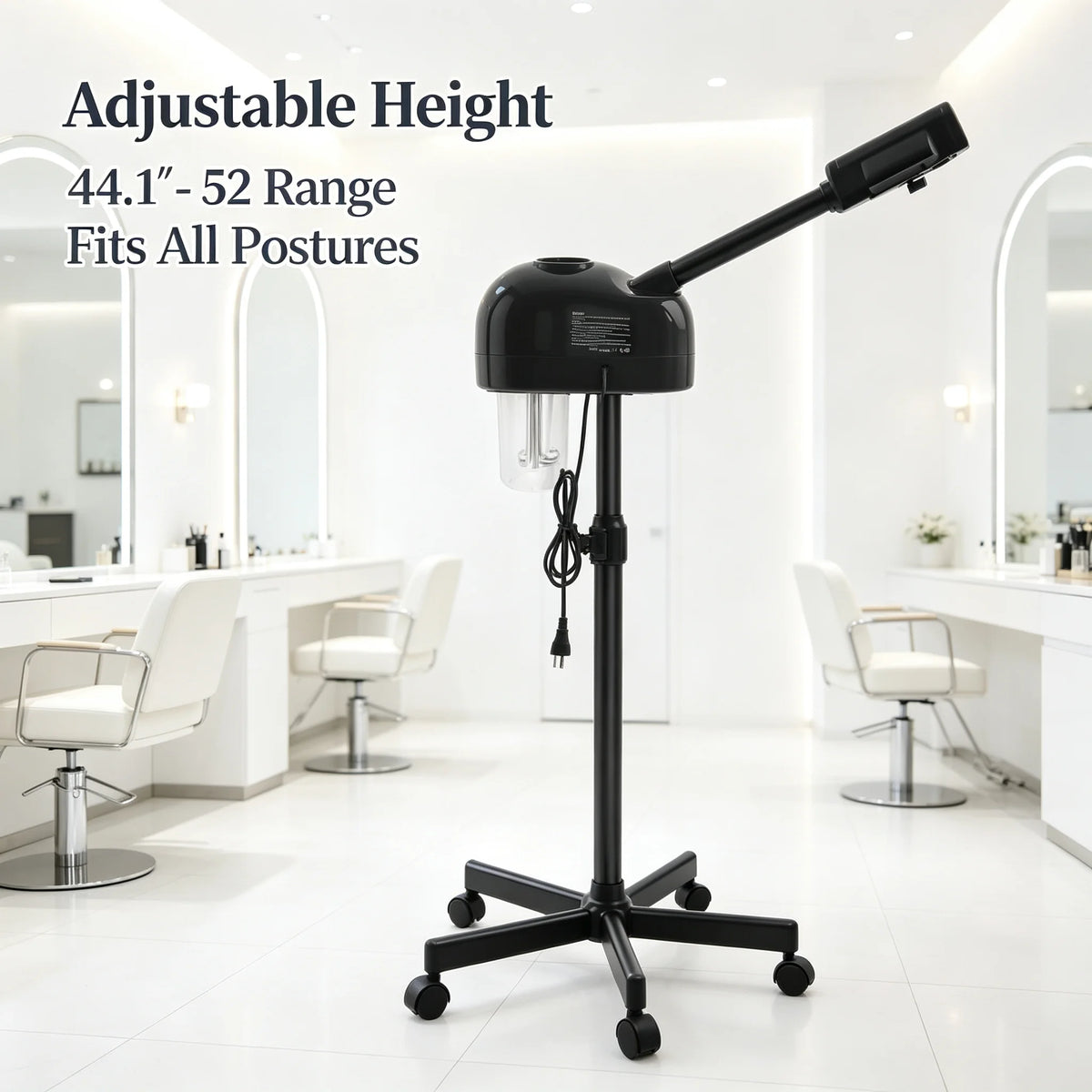 800W Professional Facial Steamer, 360° Rotation