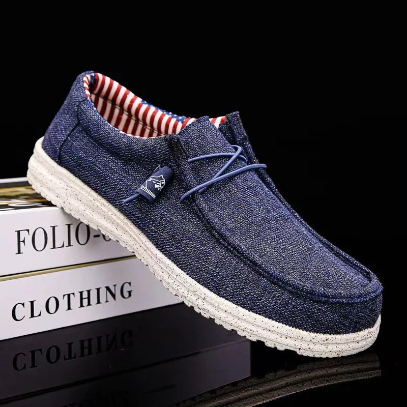 Men's Casual Shoes Lightweight Loafers Soft man Canvas Shoes Vulcanized Shoes for men Driving Flat Shoe Slip-on Outdoor Sneakers