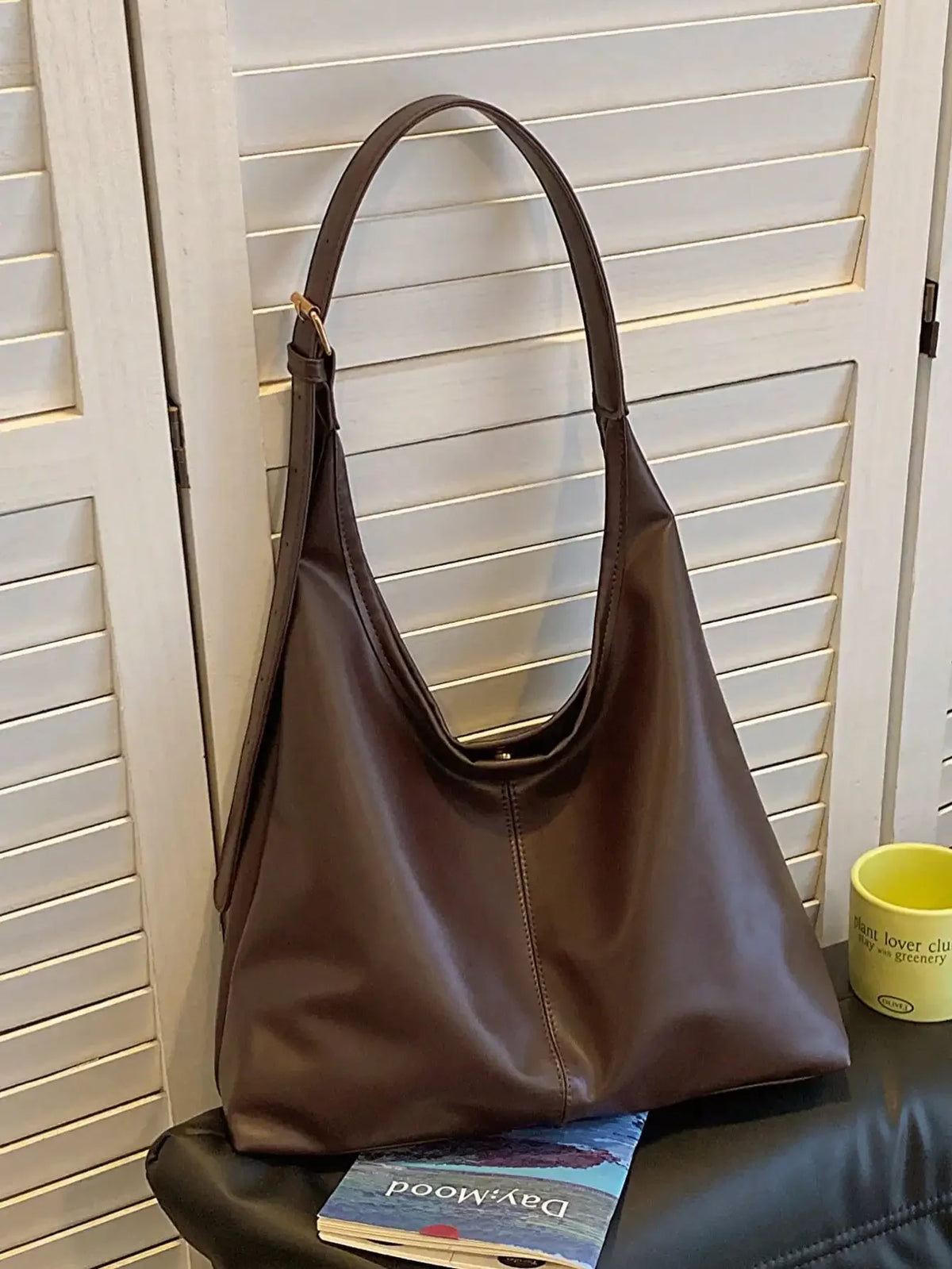 Large Capacity Solid Color Shoulder & Tote Bag