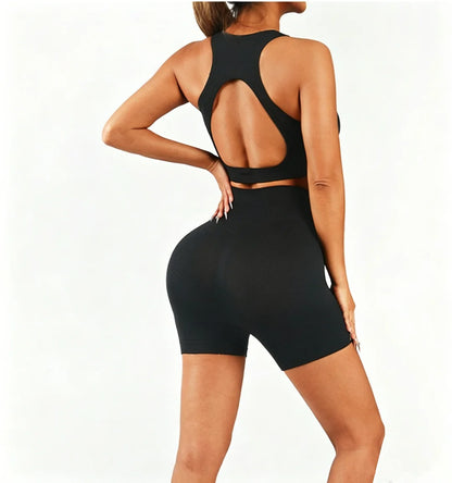 Women’s 2-Piece Workout Set — High Waist Seamless Leggings & Sports Bra