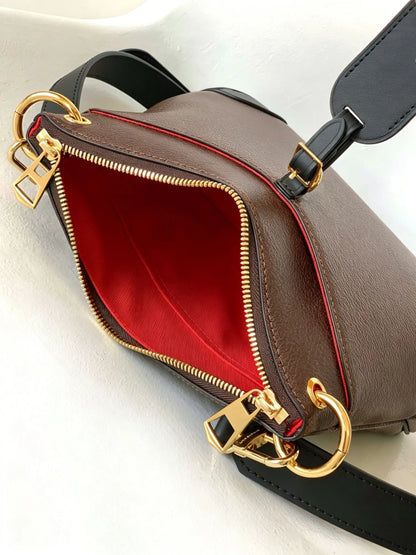 PU Leather Satchel with Outer Zipper Pocket