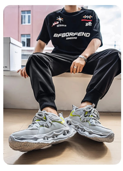 Men's Basketball Shoes Breathable Cushioning Non-Slip Wearable Runing Shoes Gym Training Athletic Basketball Sneakers for Women