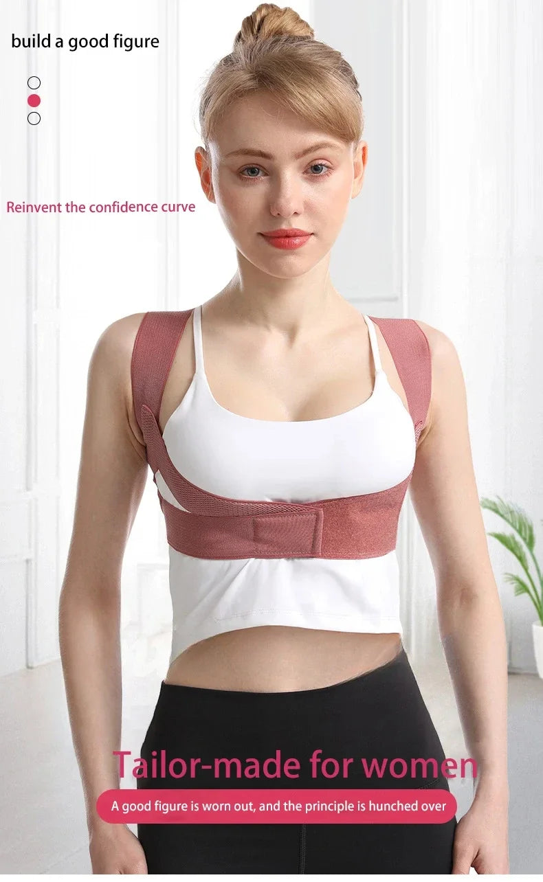 Hunchback Corrector for Adults,Invisible Posture Correction With Straps, Bent Waist, Chest and Neck Forward Tilt Correction Tool