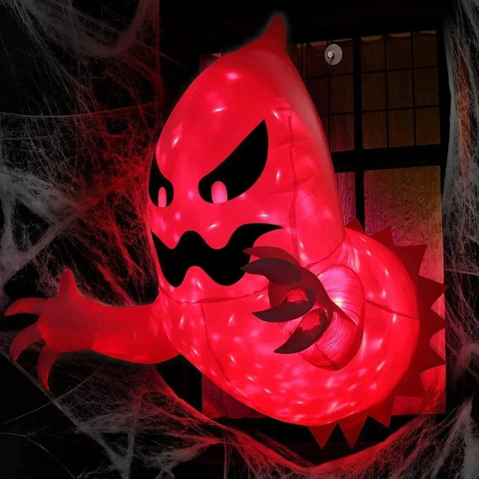 1Pc 1.4m Halloween Ghost Scary Inflatable Giant Blow Up Foldable Phantom Unique Coming Party Outside Yard Garden Lawn Decor Prop