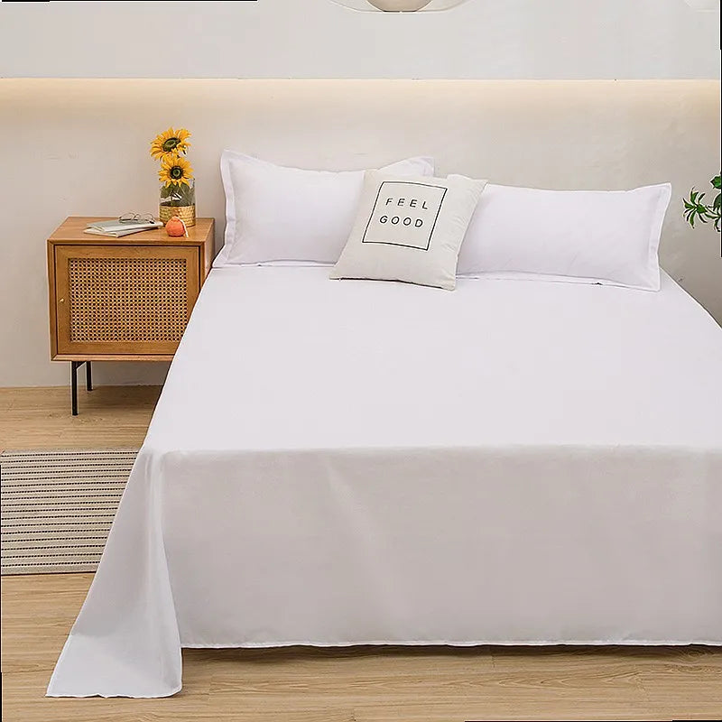 One Solid Color Simple Sheet Machine Washable Single Double Bed Linen Student Dormitory Sheet