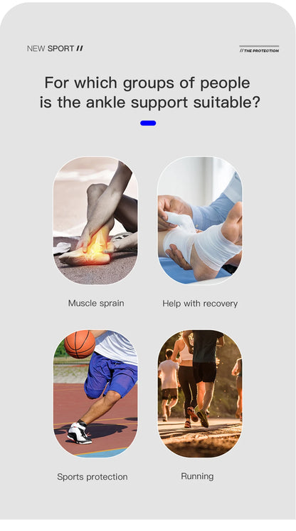 Lightweight High Elastic Fitted Ankle Brace, Shock Absorption Pressure Relief for Daily Sports, Anti-Sprain Ankle Protection Sle