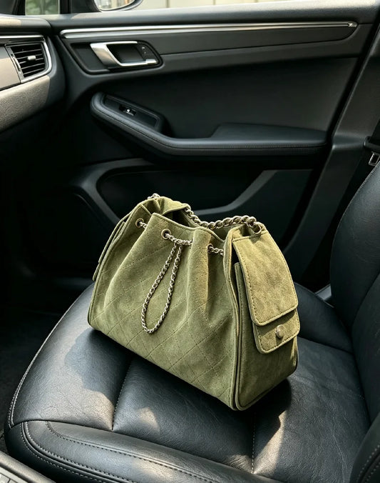 Premium Faux Leather Satchel, Large Multi-Compartment