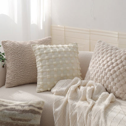 Pack of 2 18"x18" Luxurious Textured Decorative Throw Pillow Set optional of inserts