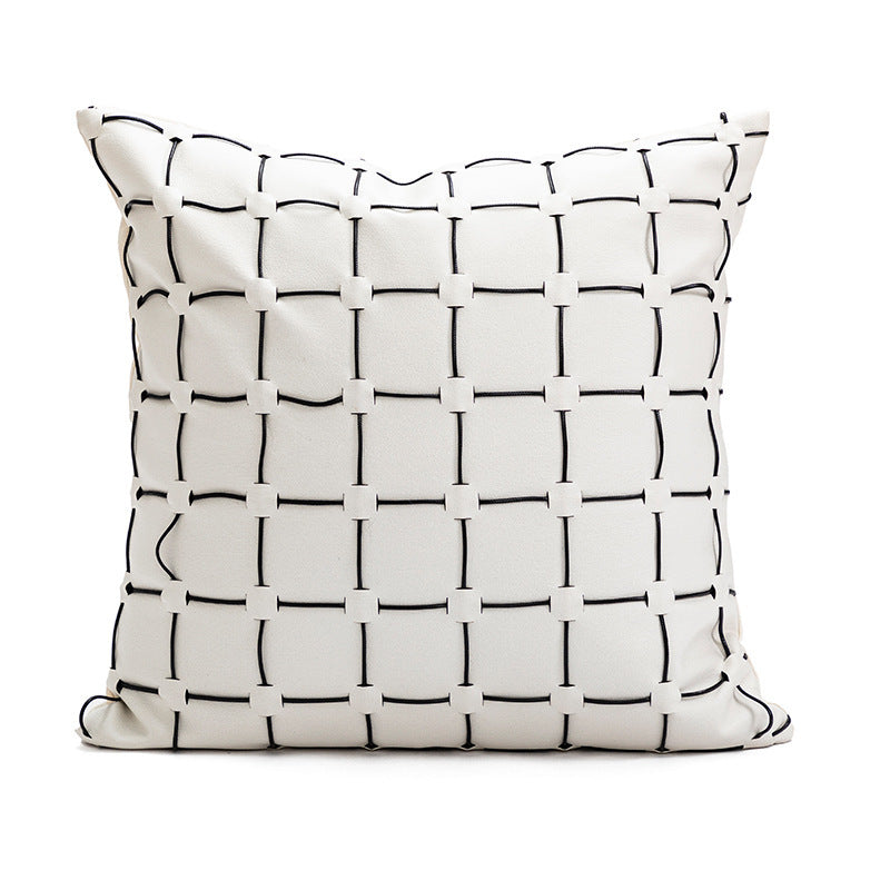Modern Simple Plush Cushion Sofa Bedroom Bedside Pillow Cover - DropOnline.co