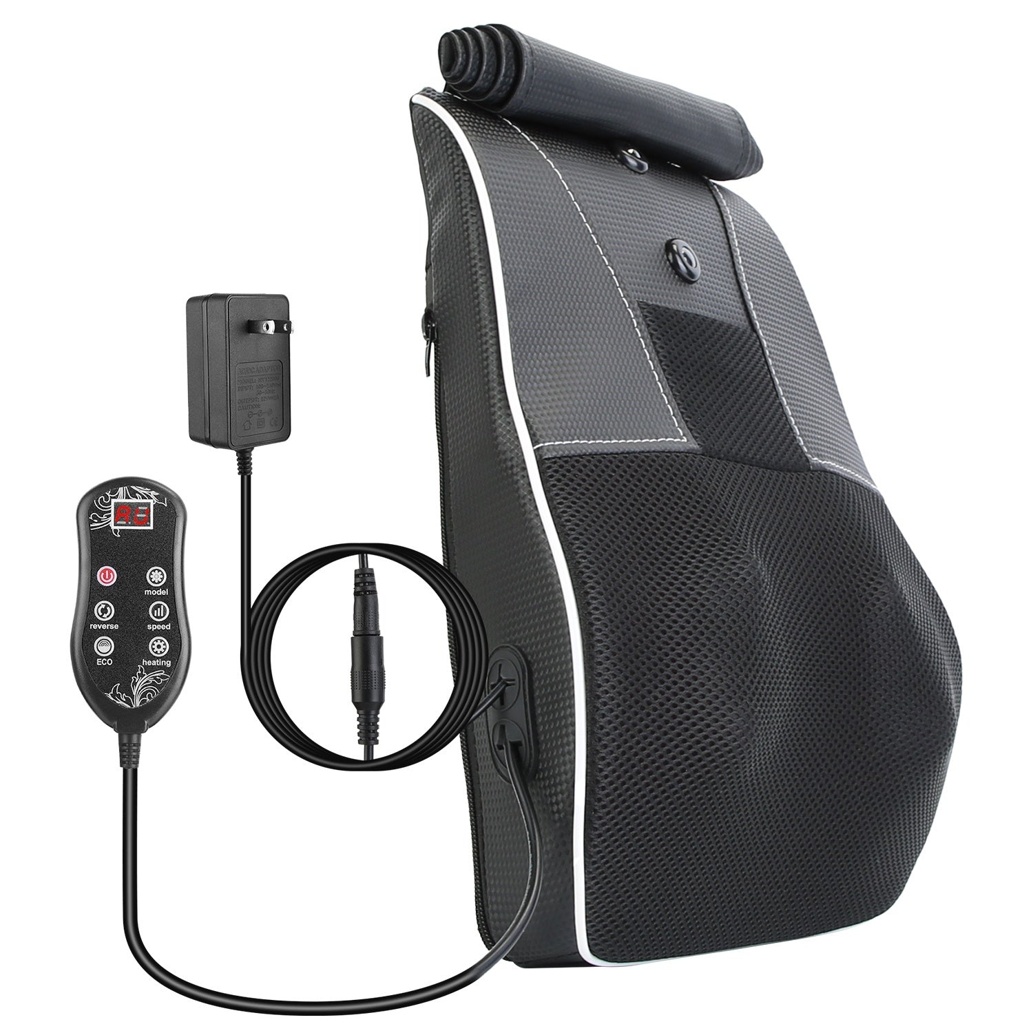 1Pc Back Massager With Heat 3D Kneading Massage Pillow Shiatsu Full Body Massager For Back Neck Waist Arm Abdomen Calf - DropOnline.co