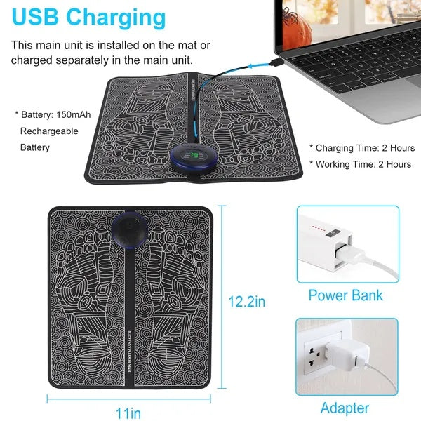 Foot Massage Pad Electric Stimulator Massager Unit Leg Reshaping Muscle Pain Relax - DropOnline.co