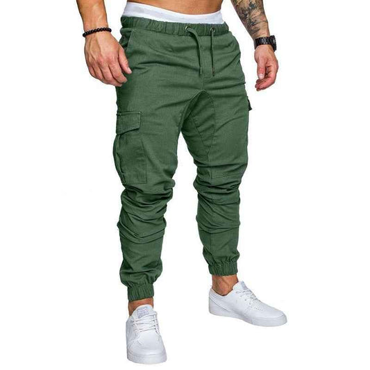 Men's Woven Fabric Casual Pants - Corset Fit Trousers