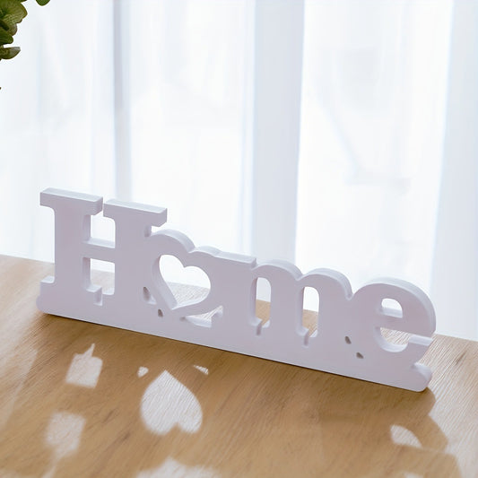 HOME LOVE Letter White Art Decoration - Modern PVC Wall Ornaments for Living Room Decor - DropOnline.co