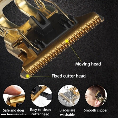 Beard Trimmer Hair Clippers Cordless Rechargeable Hair Cutting Barber Shaving Machine For Men USB Charging - DropOnline.co