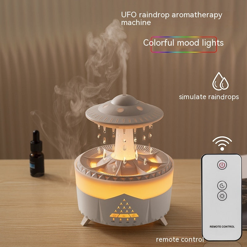 New UFO Raindrop Humidifier Water Drop Air Humidifier USB Aromatherapy Essential Oils Aroma Air Diffuser Household Mist Maker Home Decor - DropOnline.co
