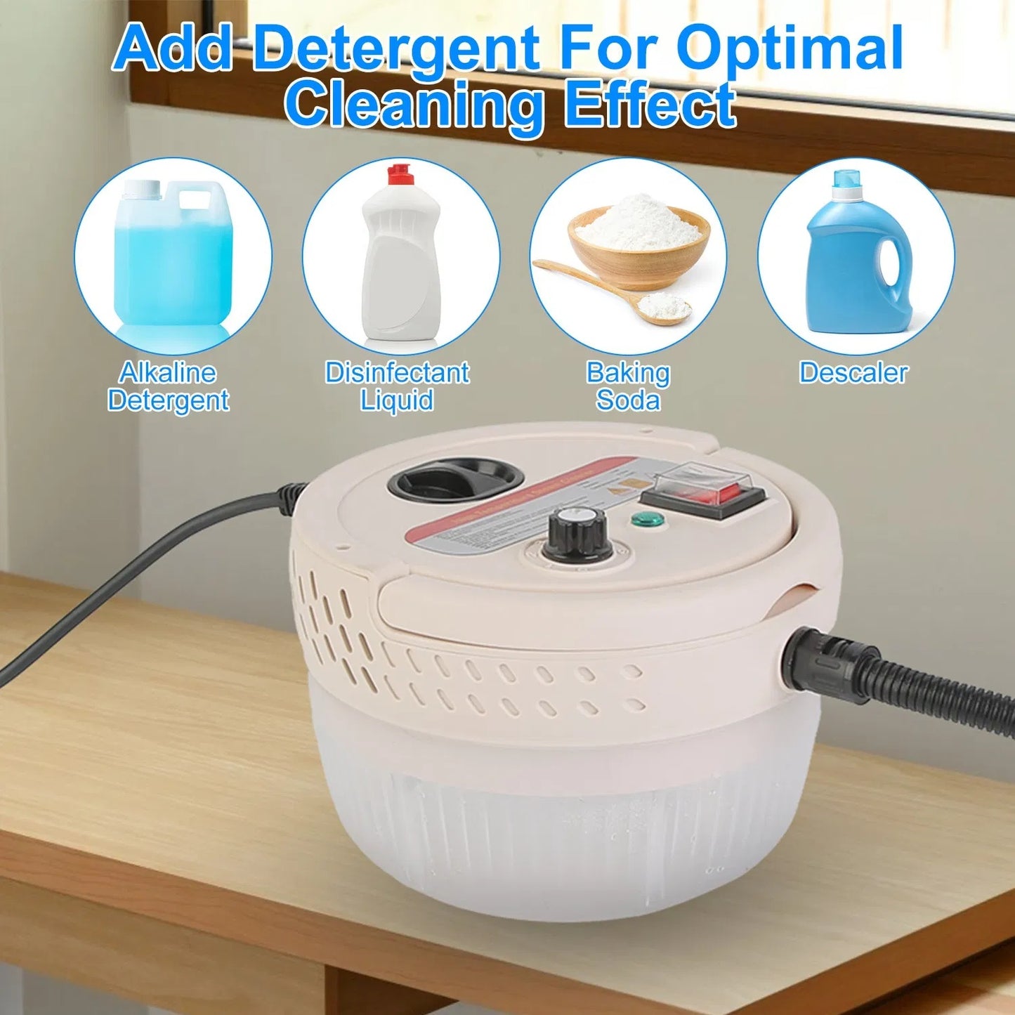 2500W Handheld High Temperature And Pressure Steamer Cleaner With 1400ML Tank 9 Accessories 6 Steam Levels For Dirt Grease Grout Tile Floor Couch Car - DropOnline.co
