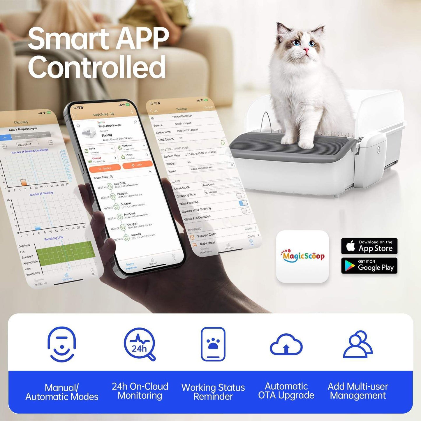 Automatic Cat Litter Box Self-cleaning Open Smart Cat Litter Box Cat Products - DropOnline.co