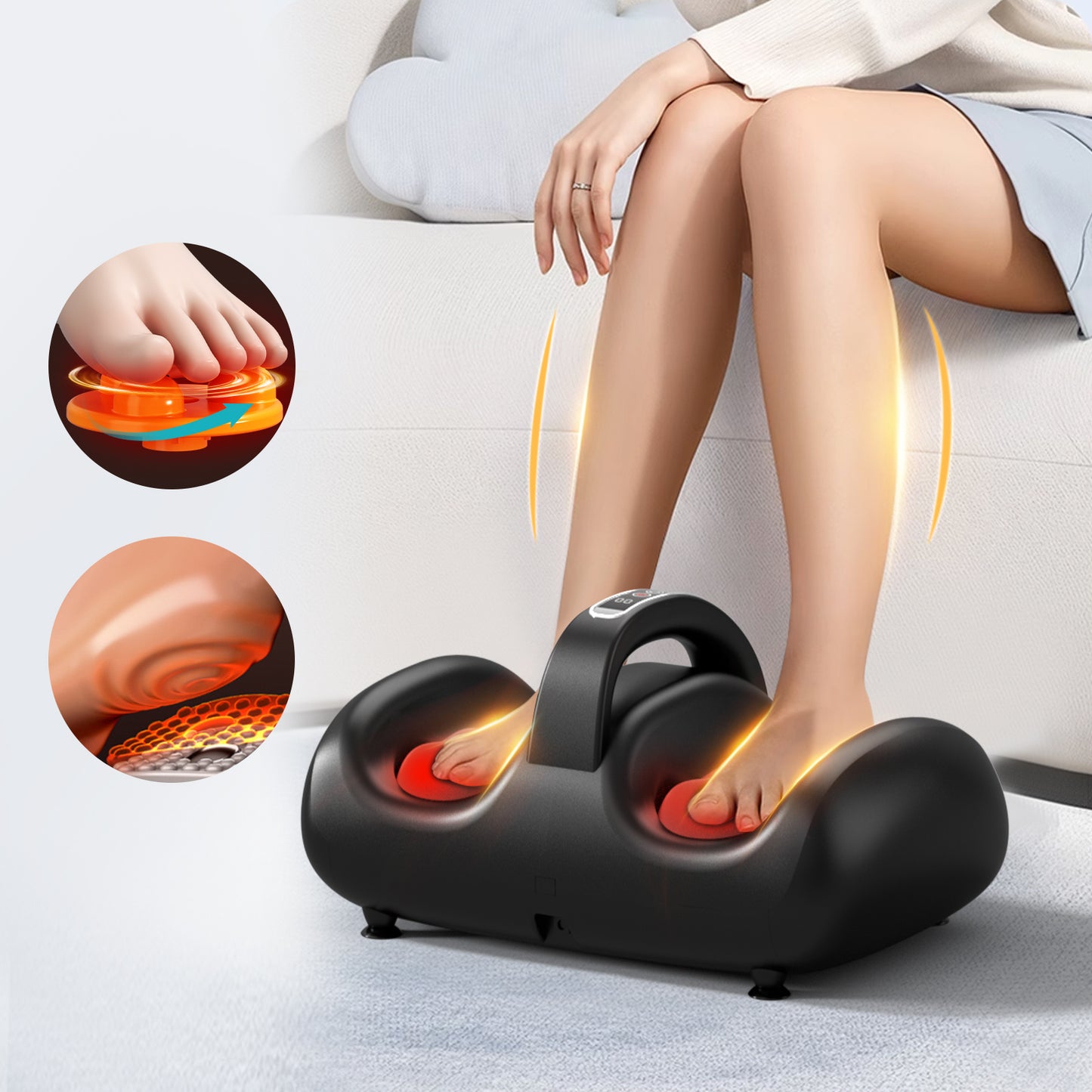 Leg Beauty Machine - Electric Foot Massager, Featuring Light Therapy Function, Adjustable Speed And Direction Control, Designed To Help Relax The Body And Relieve Pain - DropOnline.co