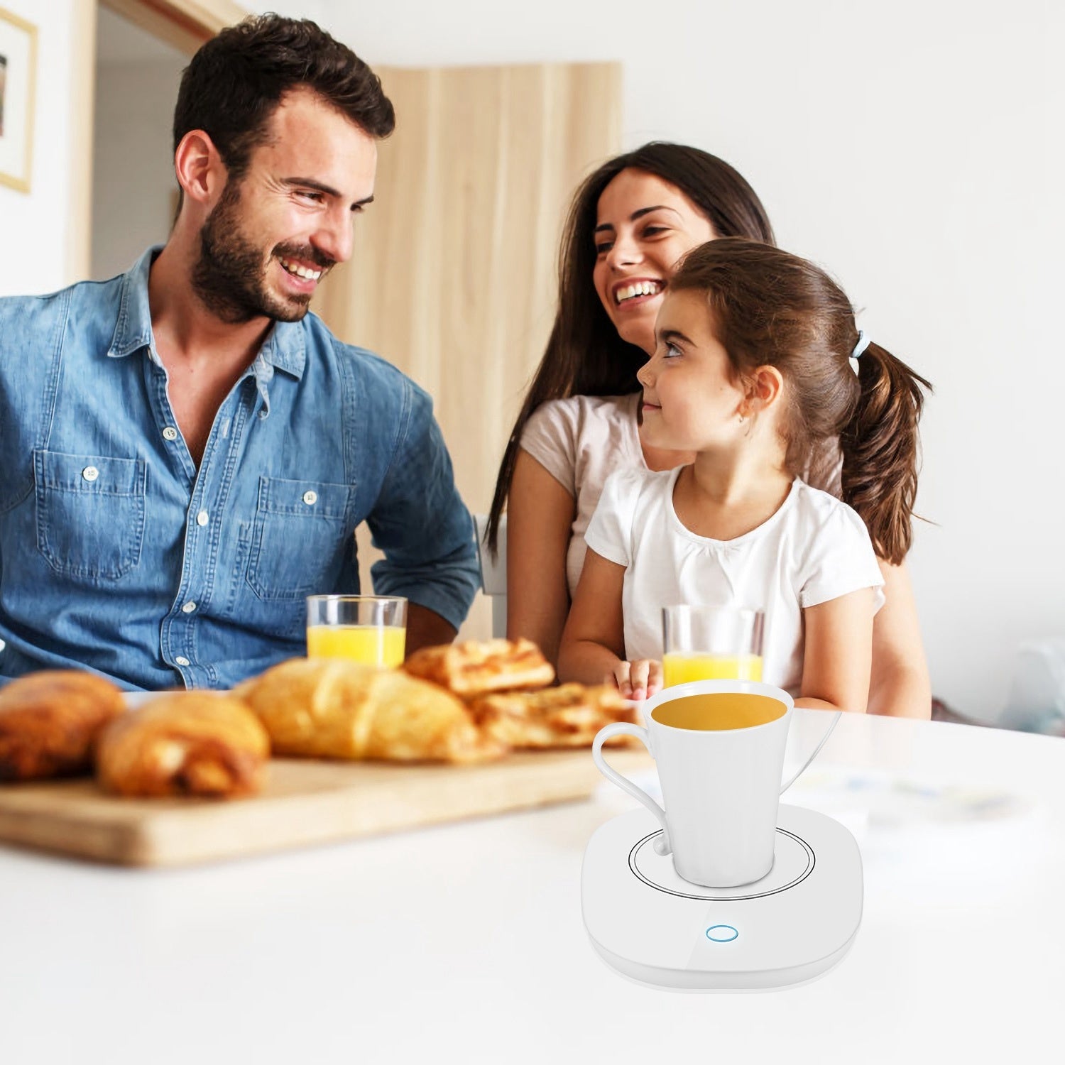 1Pc Coffee Mug Warmer Cup Warmer Auto Shut Off Coffee Tea Milk Electric Heater Pad Office Home Desk Electric Beverage Warmer Mat - DropOnline.co