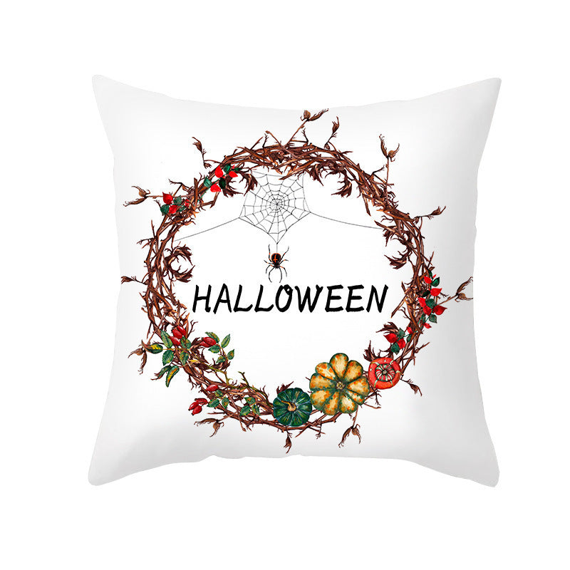 Halloween Pumpkin Letter Fleece Cushion Cover - DropOnline.co