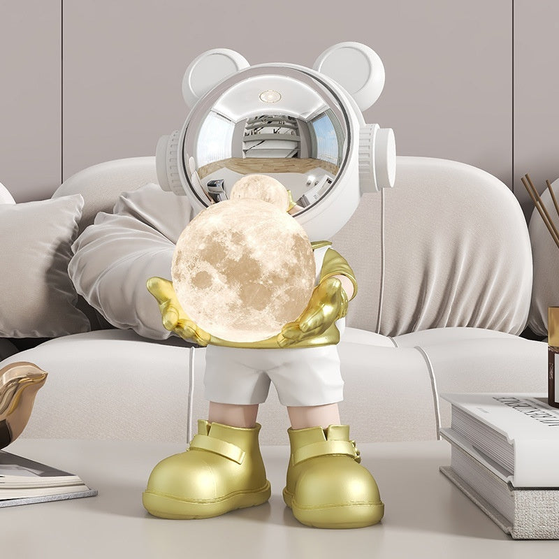 Desktop Space Bear Decoration Moon Night Light Home Decor - DropOnline.co
