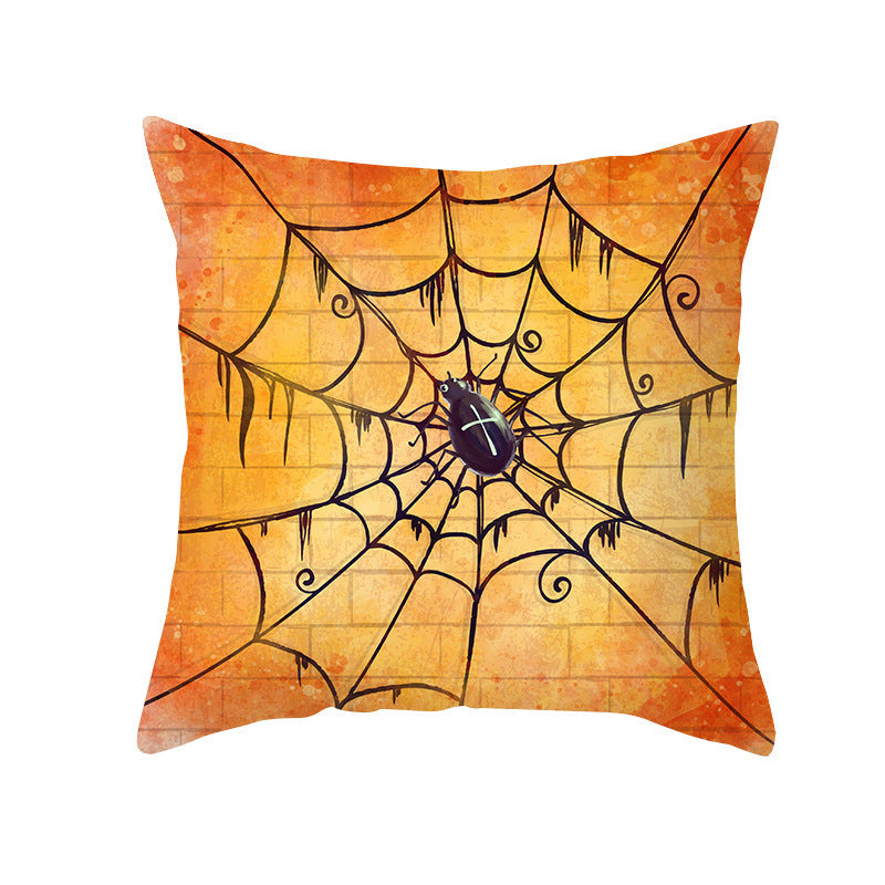 Halloween Pumpkin Letter Fleece Cushion Cover - DropOnline.co
