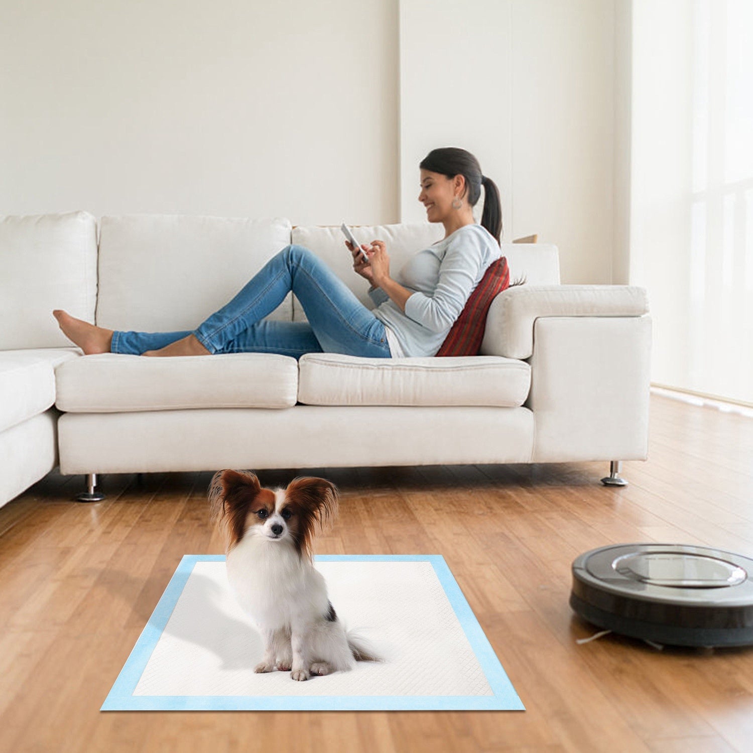 50Pcs Per Set Dog Training Pads Puppy Pee Pads Cat Wee Mats Potty-Train 24in X 18in M - DropOnline.co