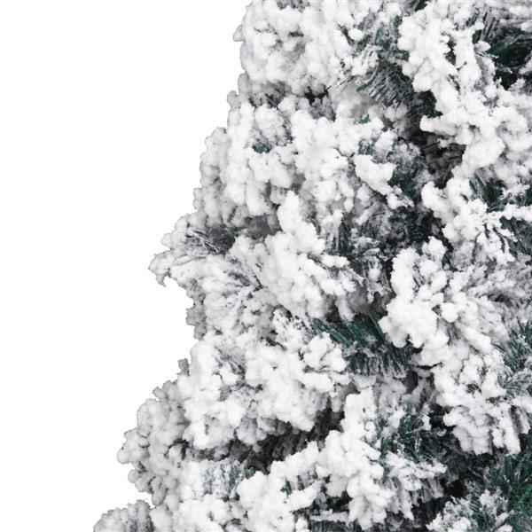 Green Flocking 6ft Christmas Tree - 750 Branches Automatic PVC Tree - DropOnline.co