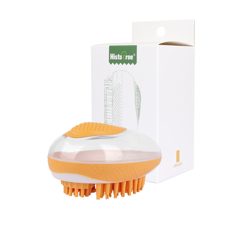 Dog Cat Bath Brush 2-in-1 - Pet SPA Massage Comb with Soft Silicone for Grooming & Shower - DropOnline.co