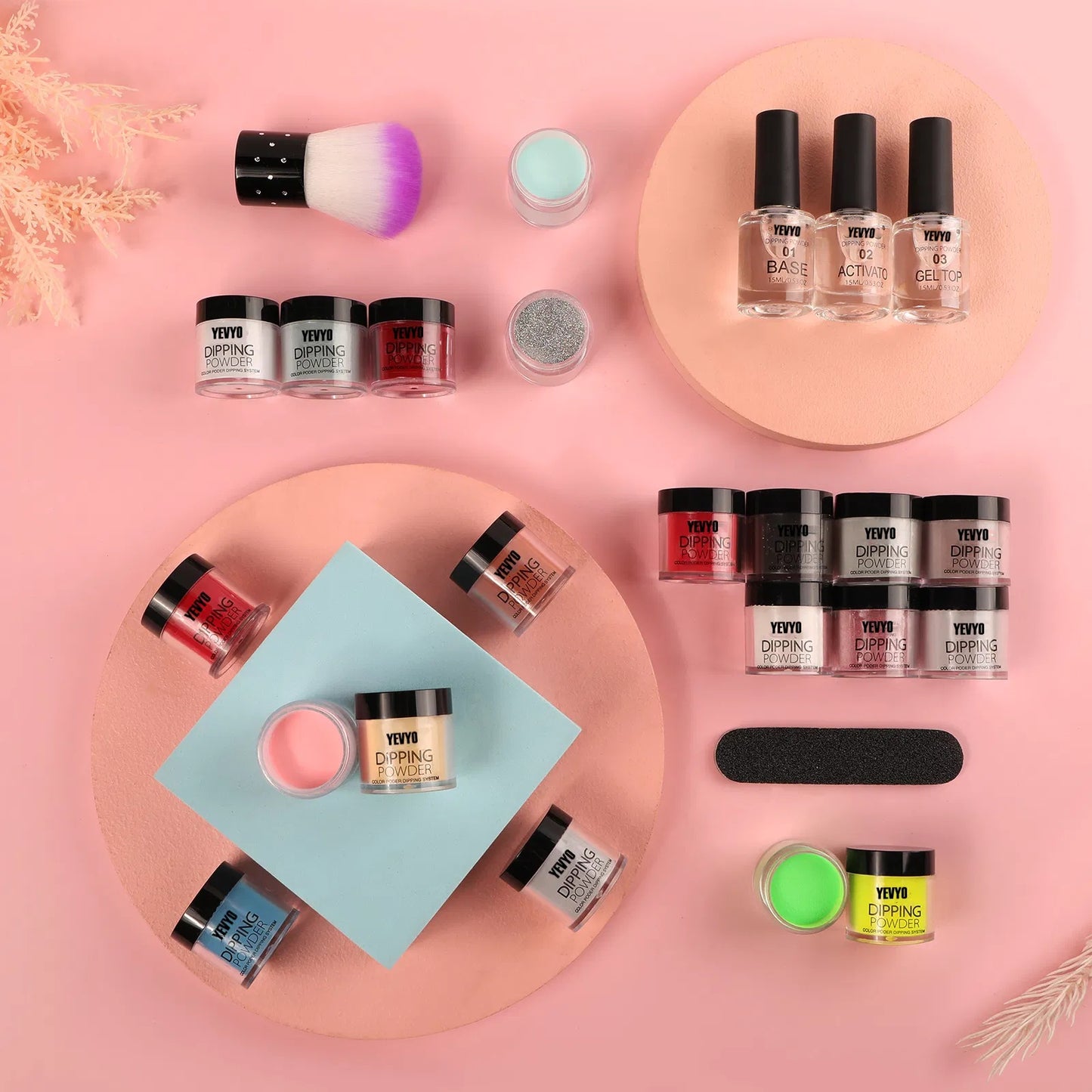 Acrylic Nail Kit Dip Powder Nail Kit Starter, 20 Colors Fast Dry Powder Nail Dipping Kit, With Base & Top Coat Activator Dip Nail Kit For French Nail Art Manicure DIY - DropOnline.co