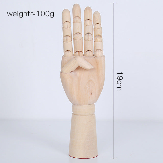 Grocery Home Decor Ornaments Lotus Wood Movable Wooden Knuckle Hand Model - DropOnline.co