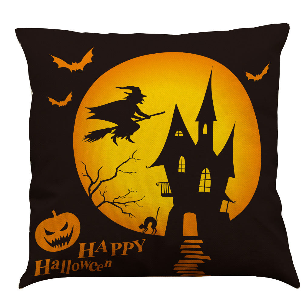 Halloween Cotton Linen Sofa Car Cushion Pillowcase - DropOnline.co