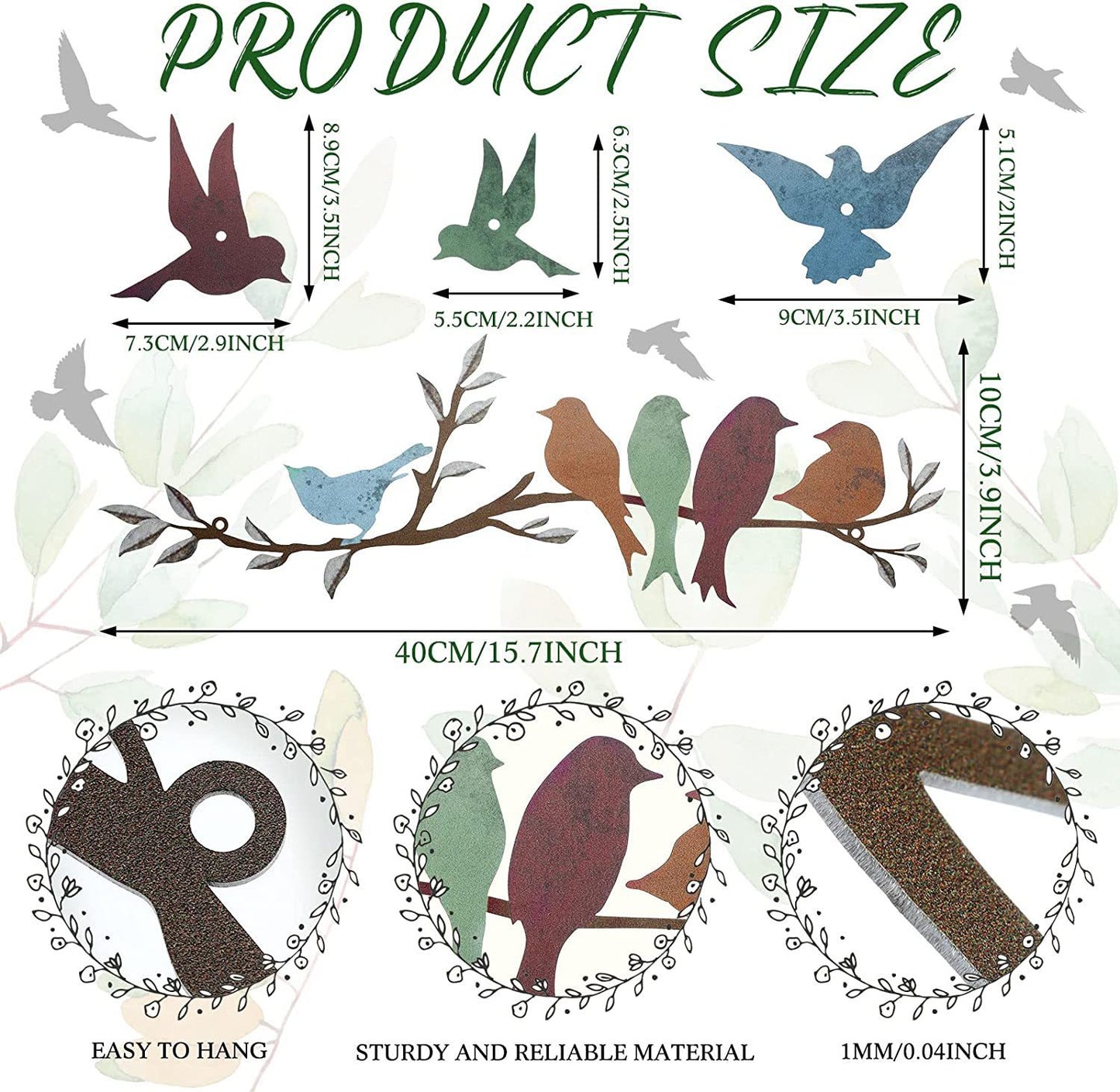 Bird Branch Wall Decoration Wall-mounted - DropOnline.co