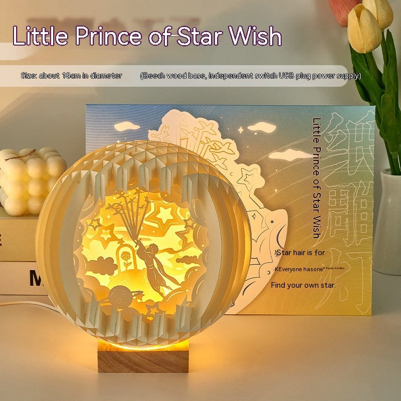 Paper Carving Creative Three-dimensional Small Night Lamp Creative Home Decor - DropOnline.co