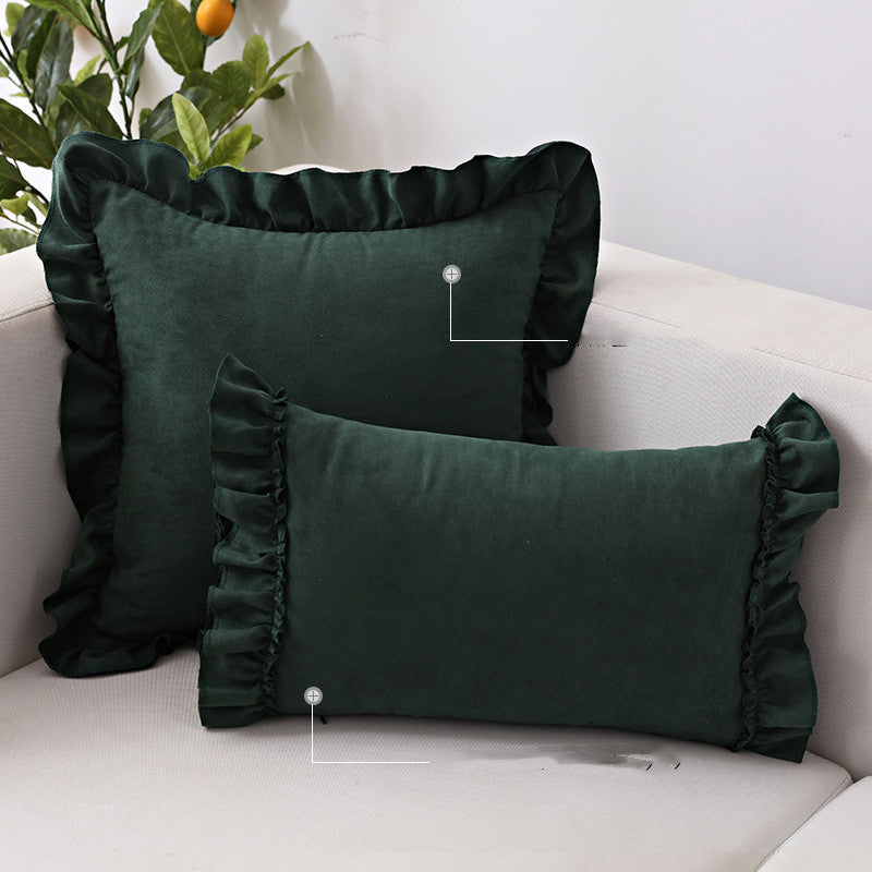 Pillowcase Small  Cushion Pillow Suede Sofa Bedside Pillowcase - DropOnline.co