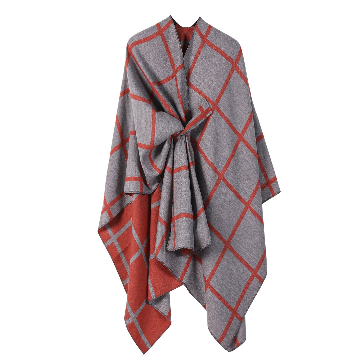 Women's Fashion Gingham Check Warm Scarf - Classic Plaid Winter Wrap - DropOnline.co