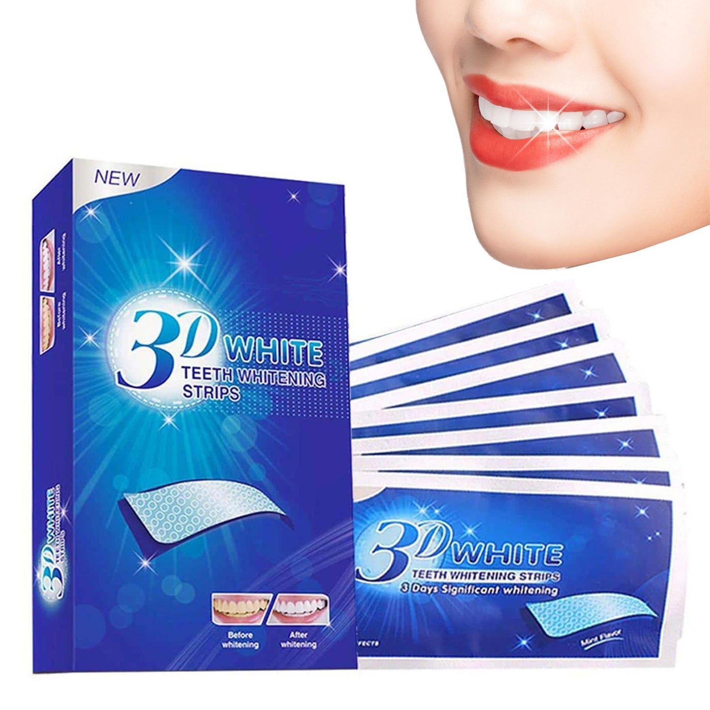 Teeth Whitening Strips 14 Treatments, 28 White Strips For Teeth Whitening, Reduced Sensitivity White Strips For Teeth Whitening - DropOnline.co