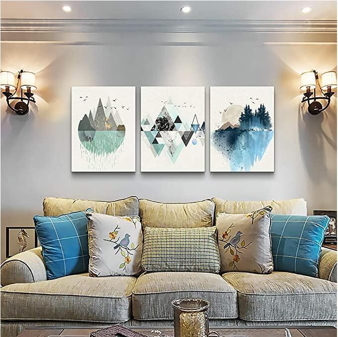 Abstract Living Room Canvas Art - Modern Smokey Girl Landscape Wall Decoration Painting - DropOnline.co