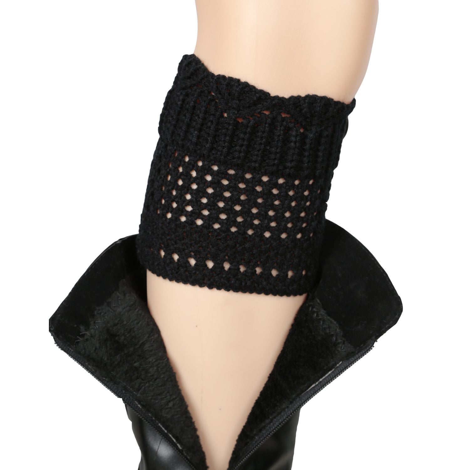 Women's Winter Crochet Knit Leg Warmers - 1 Pair - DropOnline.co