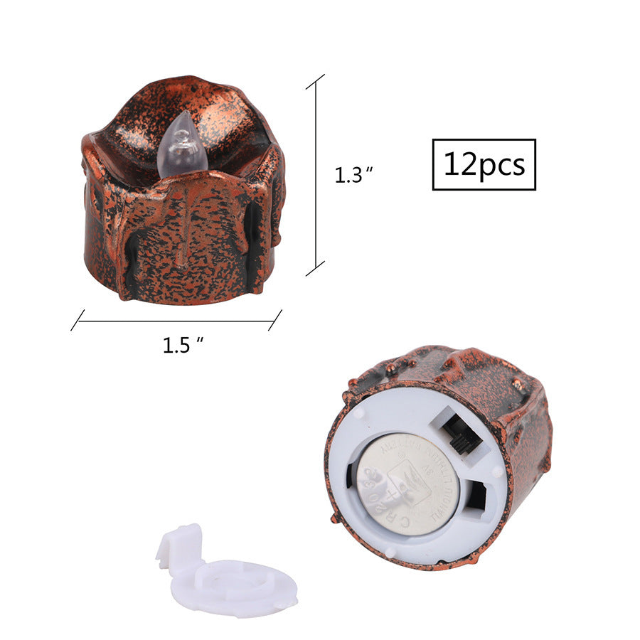 LED Black Electronic Candle Light Table Decoration Light Halloween Decoration Pumpkin Party Party Supplies Home Decor - DropOnline.co